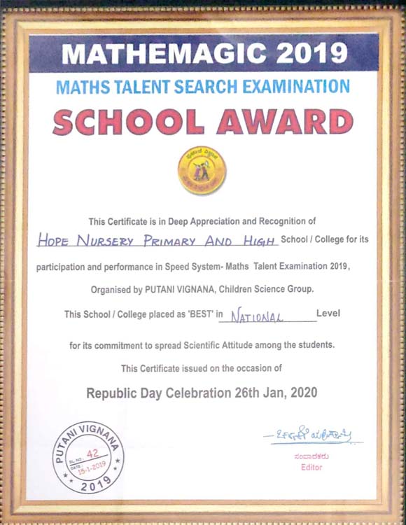 certificate